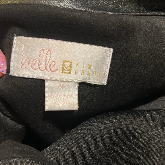 Belle by Kim Gravel Women's Black Leather Jacket - Picture 12 of 12